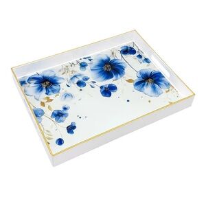 Exquisite Painting Serving Tray with Handles